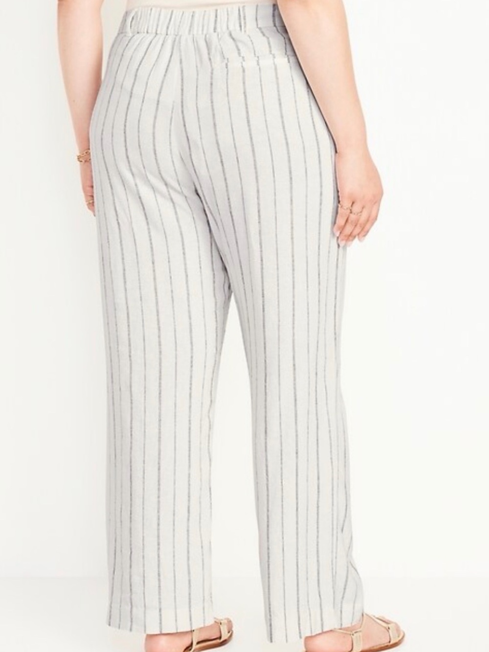 Old Navy EUC Size XL Extra High Rise Taylor Wide Leg Striped Trousers